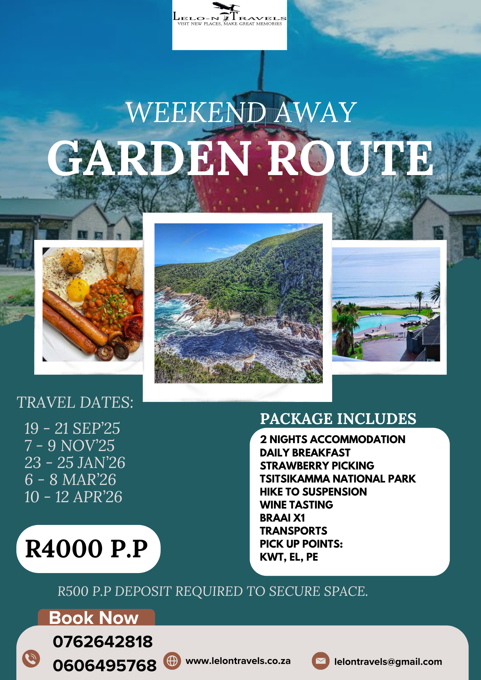 GARDEN ROUTE WEEKEND AWAY